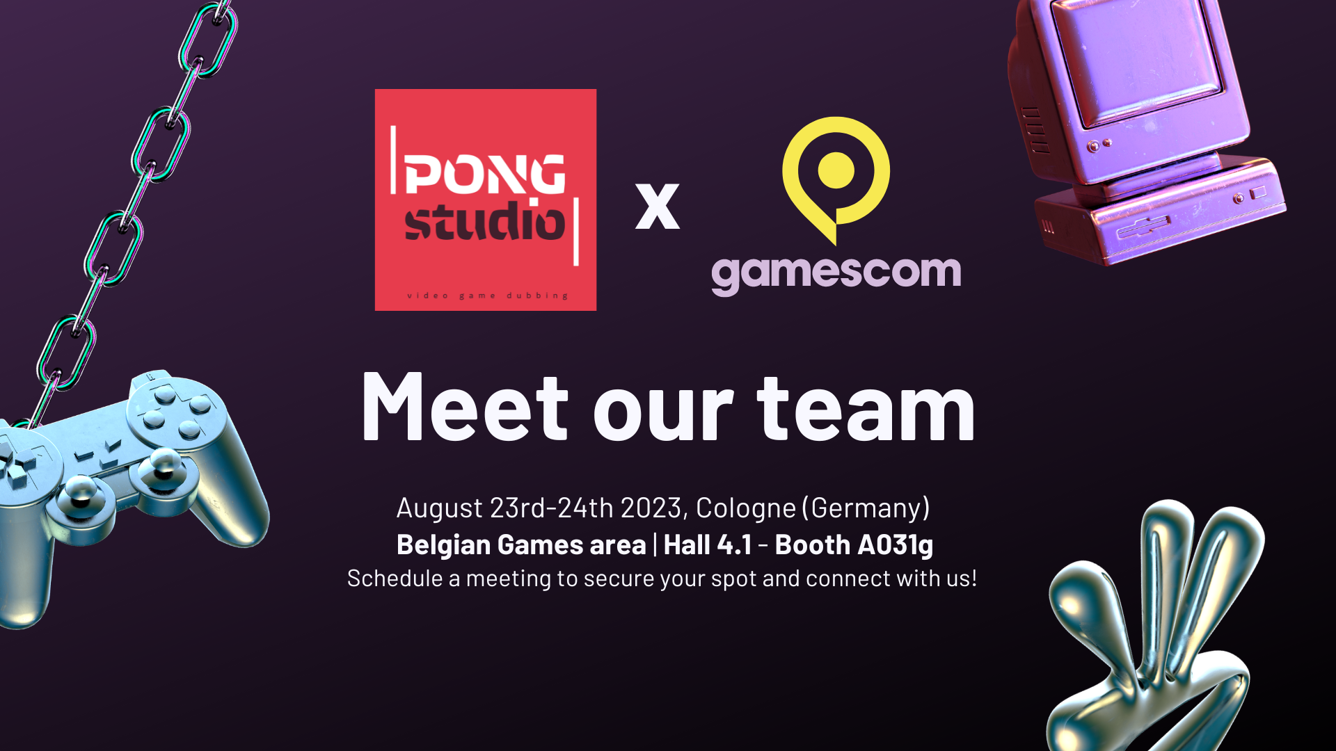 Flyer Pong Studio à la GamesCom 2023